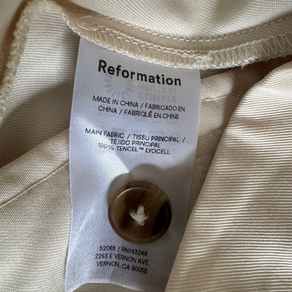 NWT Reformation Mason Cropped Pant in Oyster - Picture 5 of 5